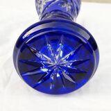Blue crystal vase