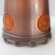 Pair of vintage 1970s brutalist suspensions in copper & orange plastic