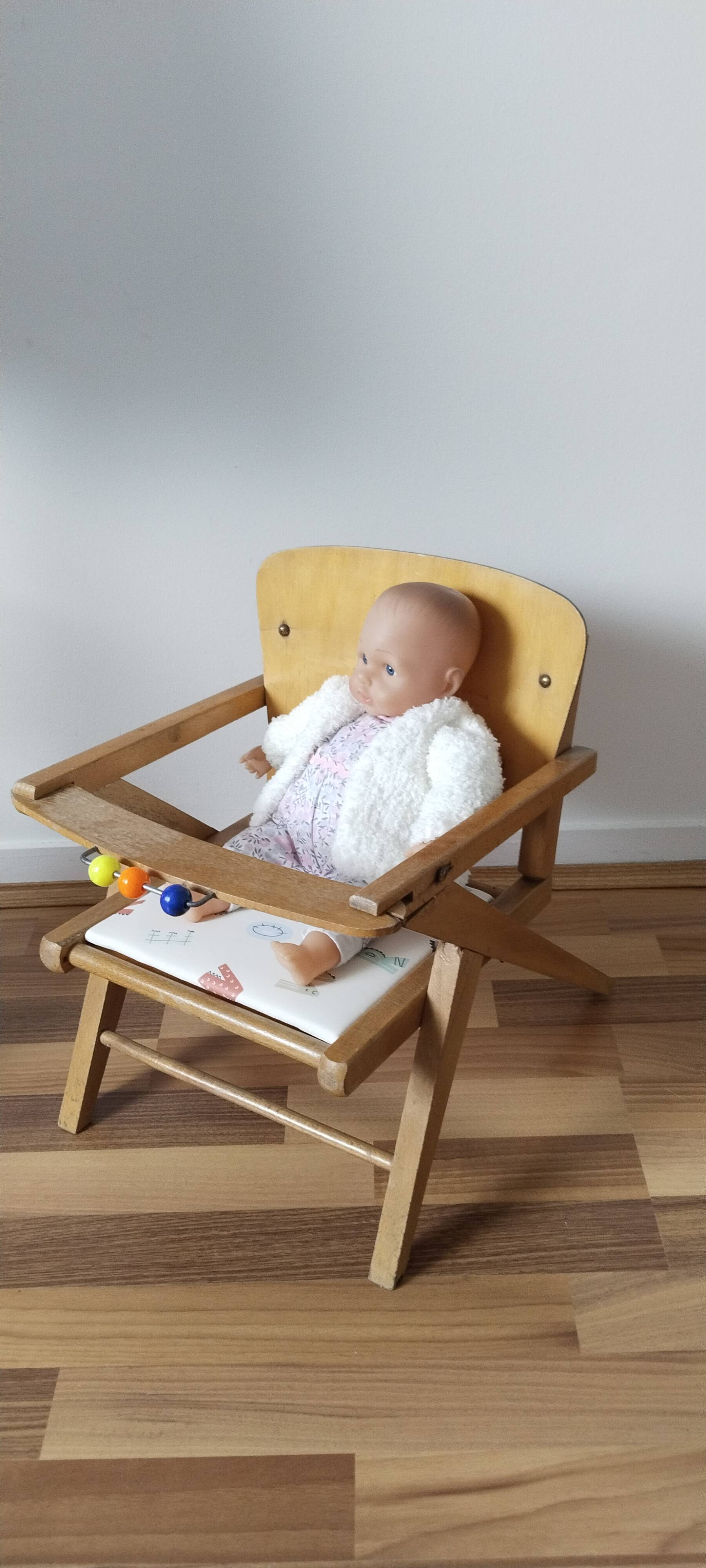 Potty chair, wooden armchair for children, Baumann style