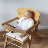 Potty chair, wooden armchair for children, Baumann style