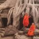 Framed photo "Buddhist children, Angkor"