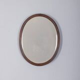 Vintage 1960s Italian-design walnut wall mirror