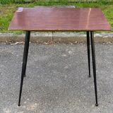 Scandinavian steel and rosewood dining table