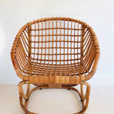 Rattan armchair by Tito Agnoli for Pierantonio Bonacina, Italy 1958