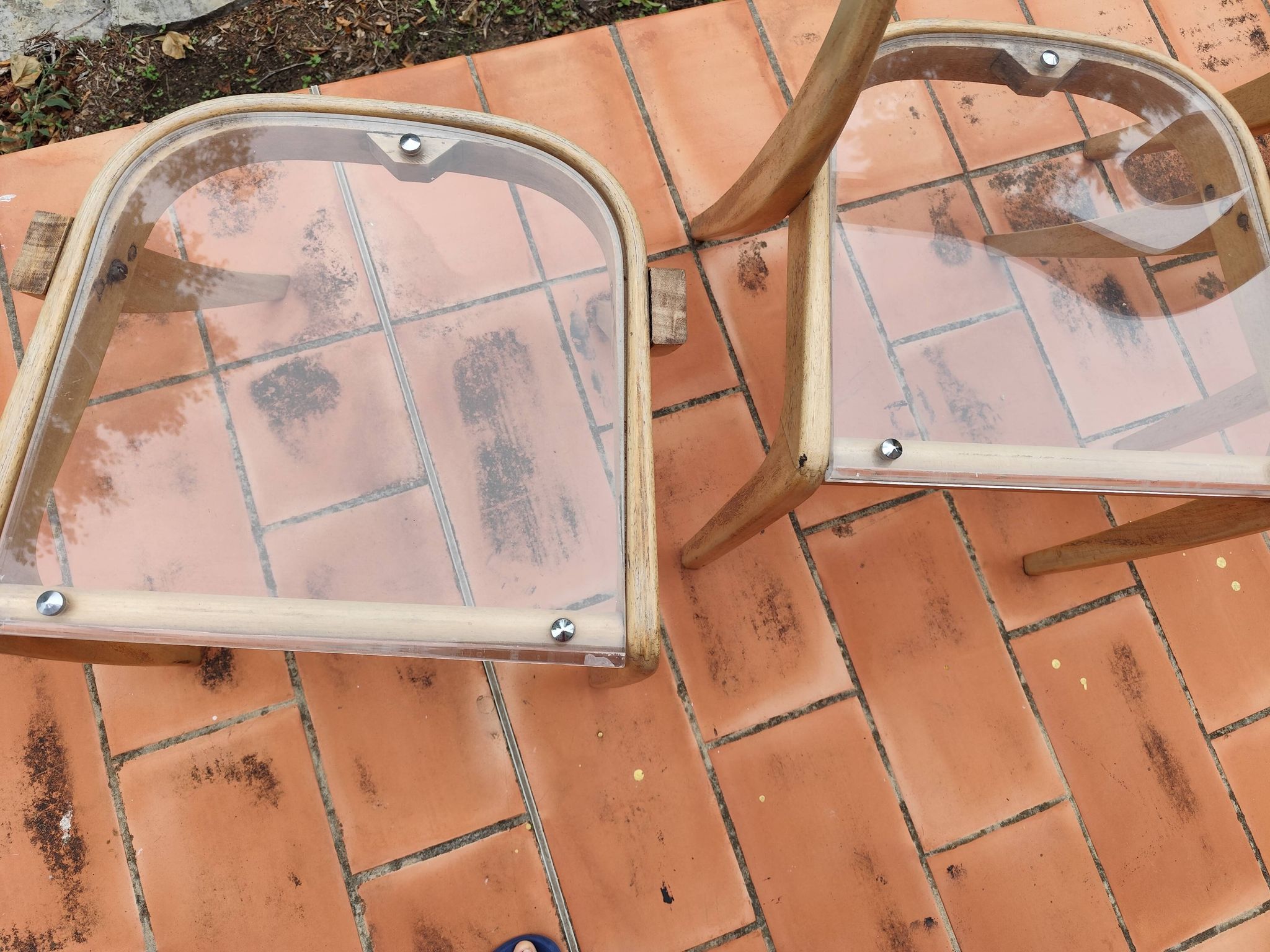 Set of 3 chairs + 1 stool baumann model gondole light oak reinterpreted
