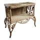 Chevet en bois et rotin, papillons