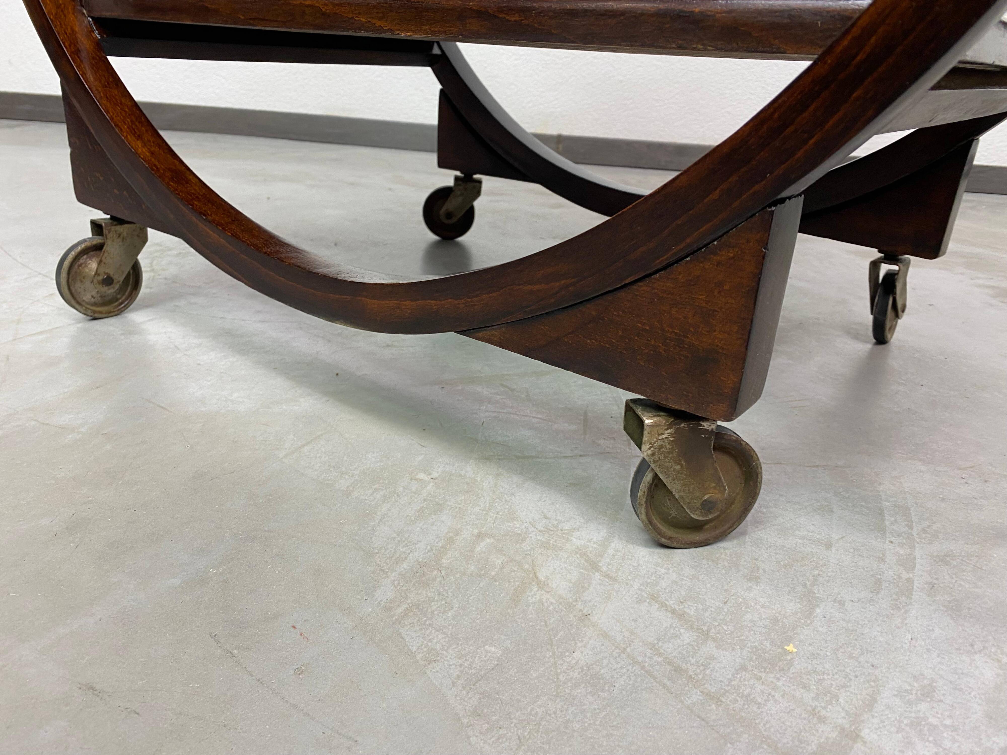 Art Deco service trolley no. 1157 by Thonet Debrecen 1930