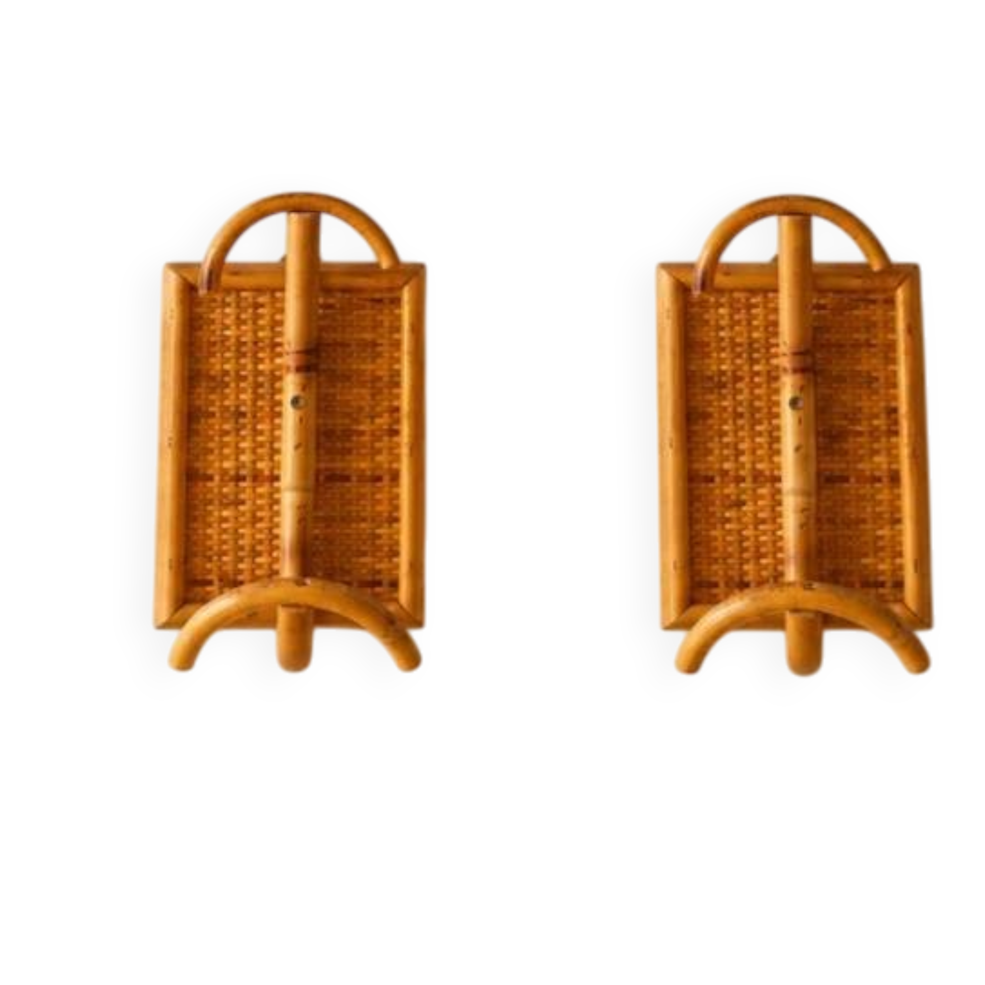 1960s rattan wall hook