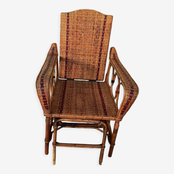 Rattan chaise longue