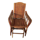 Rattan chaise longue