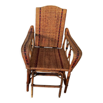 Rattan chaise longue