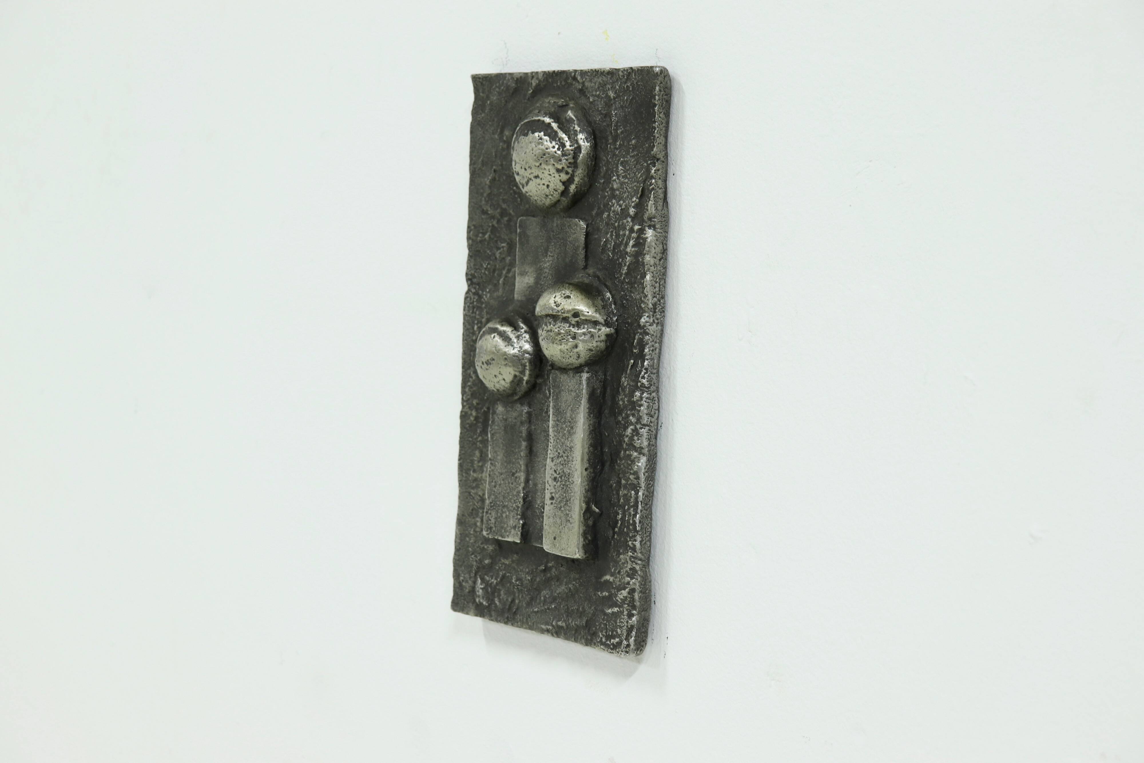 Brutalist Cast Aluminium Wall Sculpture by Willy Ceysens 1960s