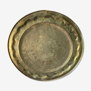 Moroccan brass tray