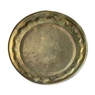 Moroccan brass tray