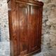Antique French pine bonnetière – rustic country wardrobe – circa 1900–1920