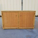 Low rattan sideboard 1960