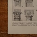 Lithographie originale sur les chapiteaux