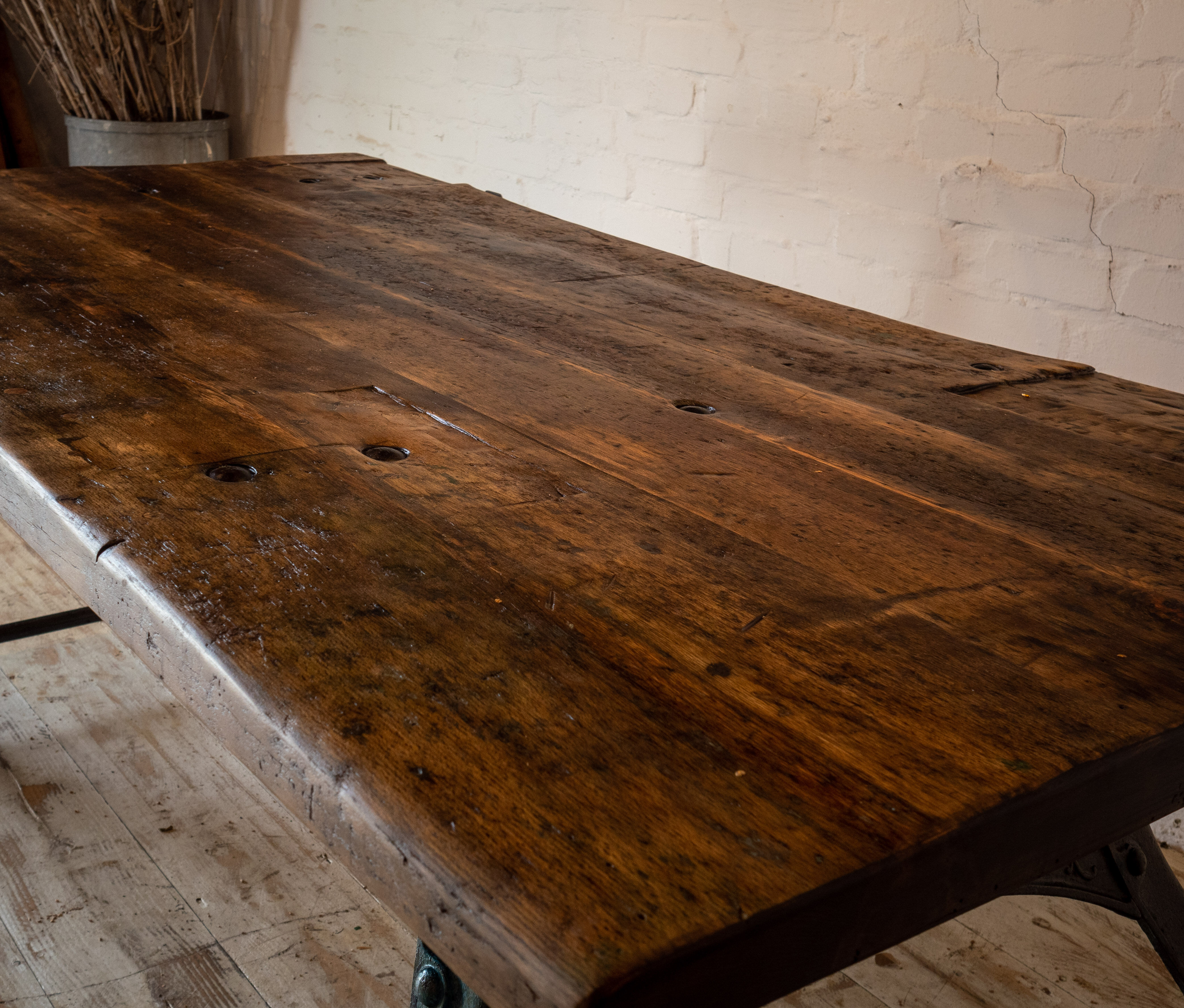 Industrial Bamford table workbench top
