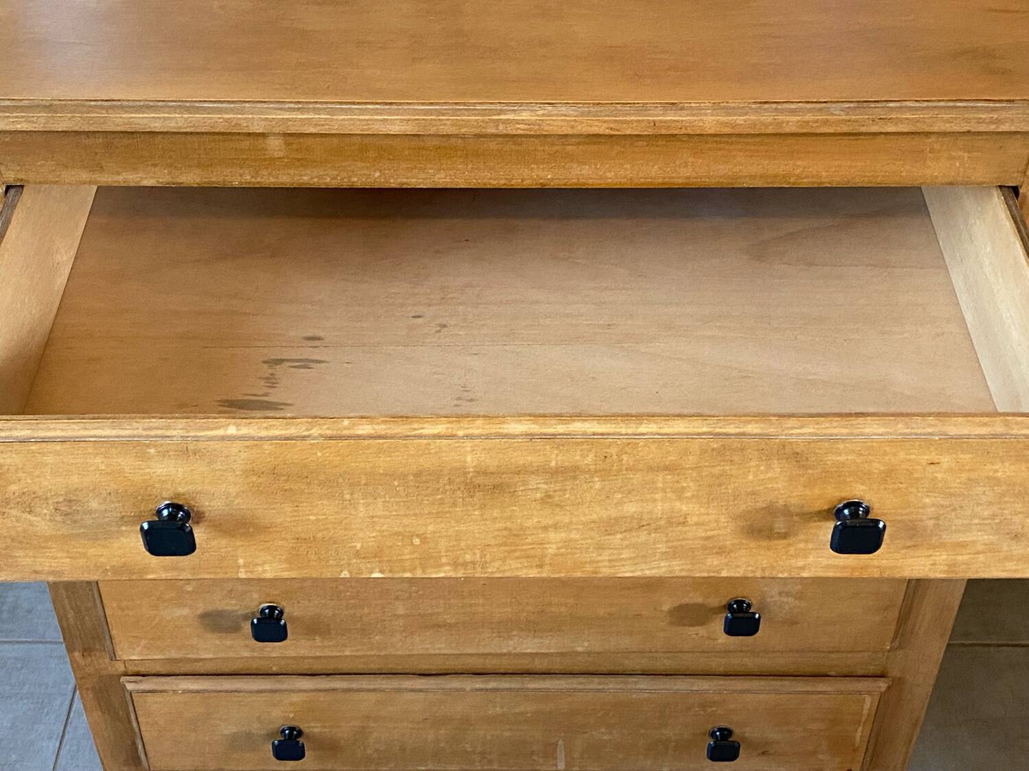 Vintage light oak chest of drawers