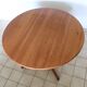 Extendable round table, solid wood, 1970