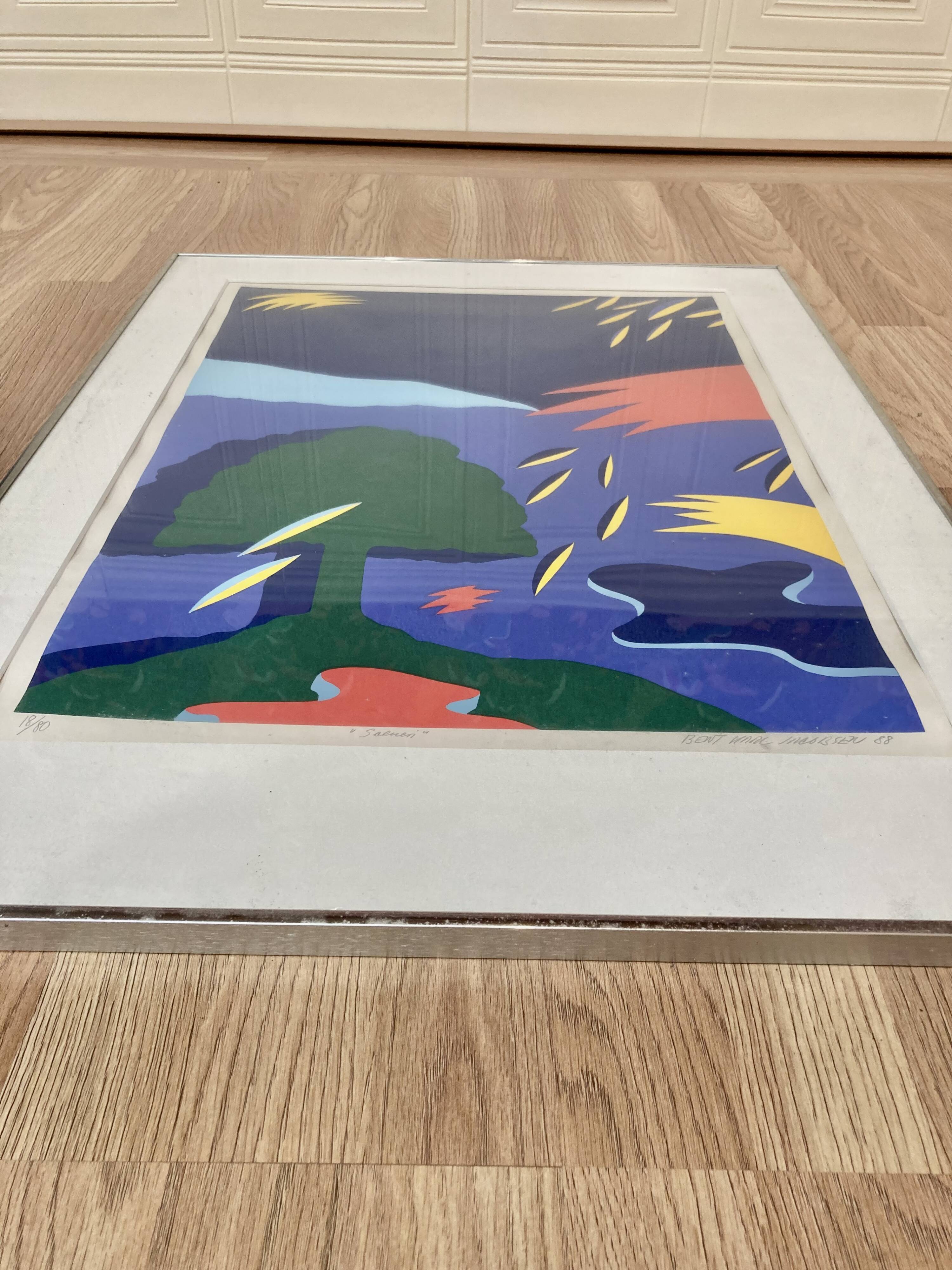Duo de lithographies design scandinave "bent karl jakobsen".