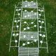 Folding white wrought iron shelf