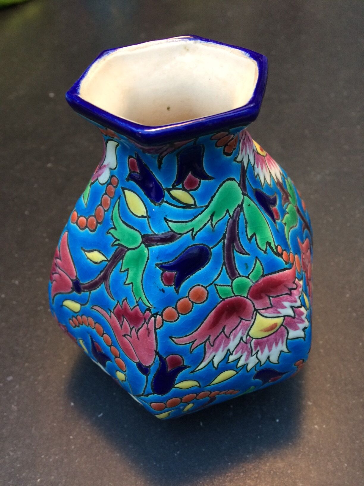 Vase in enamals of Longwy