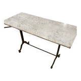 Antique cast iron and marble bistro table