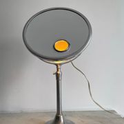 Vintage chrome Brot mirror, magnifying and illuminating, on adjustable stand, France 1960