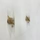 Set of 2 crystal glass rods wall lamps , 1970s