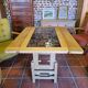 vintage modular table in oak GILLERME and CHAMBRON