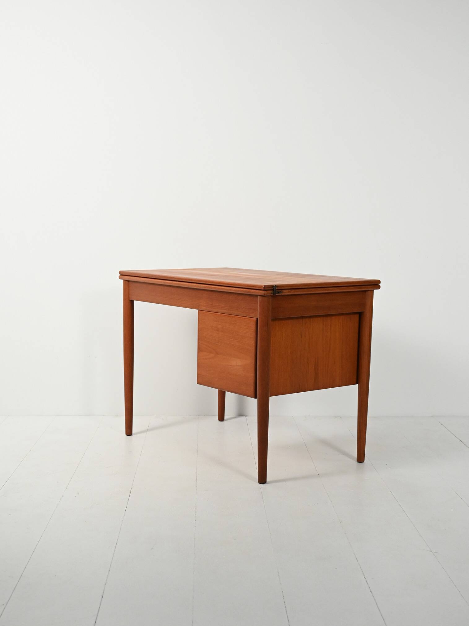 Scandinavian vintage teak flip-top desk