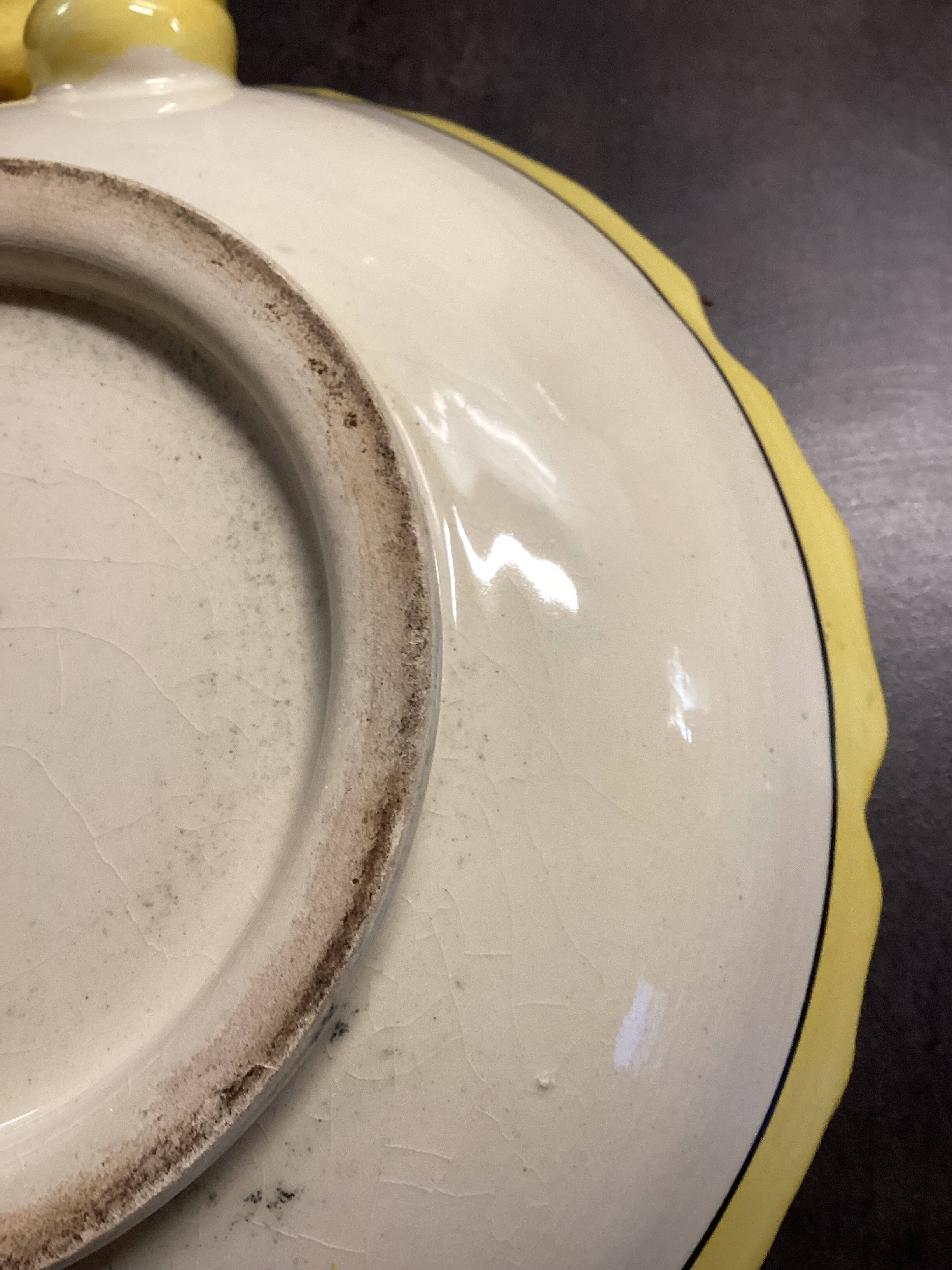 Vintage Henriot Quimper Large, Handled Fruit Bowl