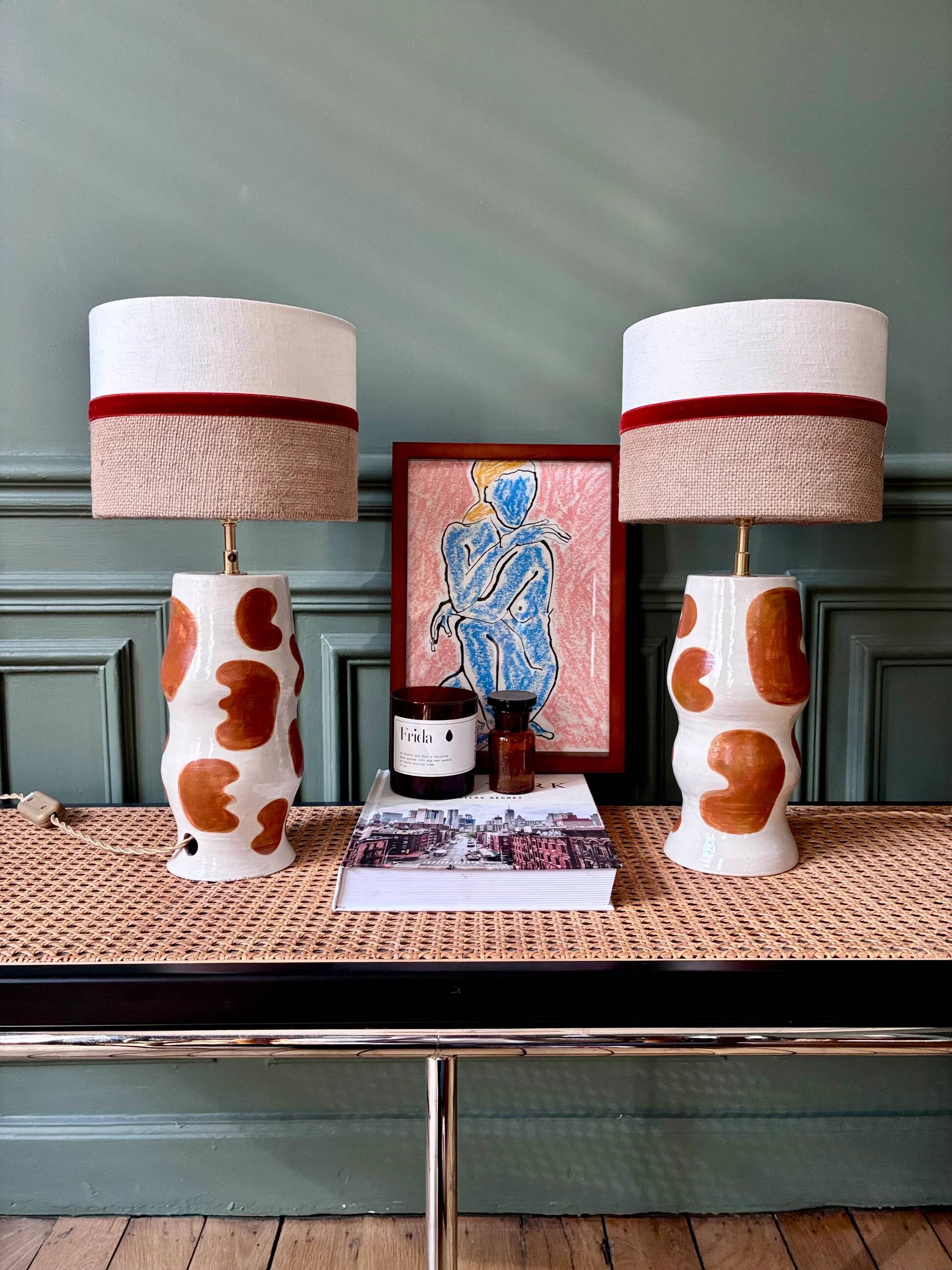 "Initial" SPOT x ATOME ceramic lamp pair - 2026 (Havana)