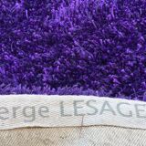 Purple wool carpet by Serge Lesage, France, 1970s