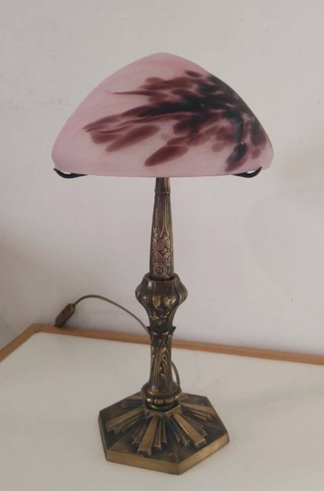 Art Nouveau lamp 1950 signed Paris Stars