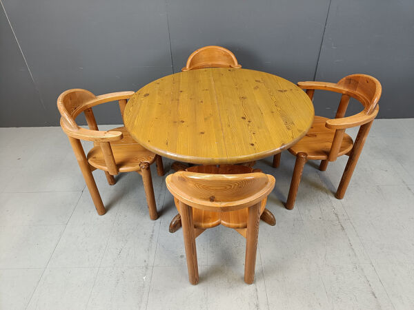 Ensemble de salle à manger en pin Rainer Daumiller pour Hirtshals Savvaerk - ensemble de 4.