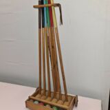 vintage wooden croquet game