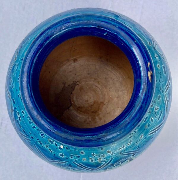 Vase boule émaillé céramique Bitossi Aldo Londi Italy