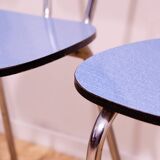 Chaises de café en formica coloré tchécoslovaque du milieu du siècle, 1960, ensemble de 4