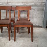 4 chaises epoque directoire merisier