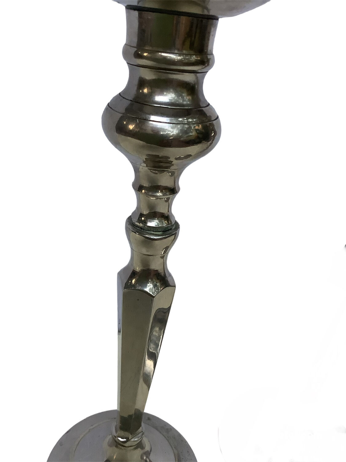 Pair of vintage silver metal candlesticks