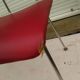 2 chairs in red skaï metal struxture 70s