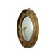 Large Old Butler Mirror Gold Colored Frame Porthole Witch's Eye 1930s