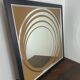 Grand miroir  Op Art, années 70,  Made in England
