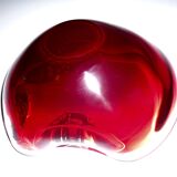 Ruby and transparent red Murano ashtray