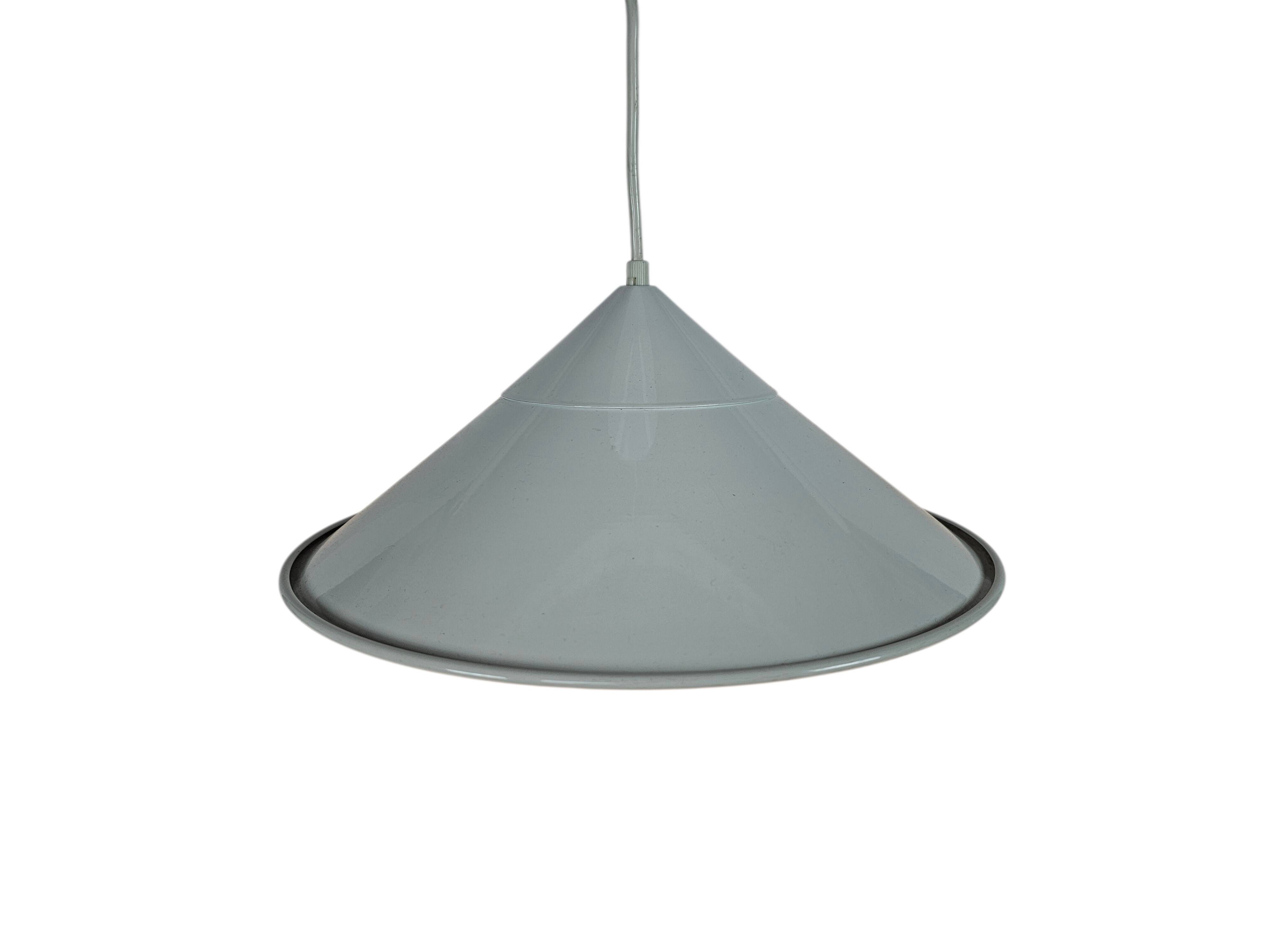 Vintage - Post Modern - UFO pendant lamp - Louis Poulsen style - enamel - 8