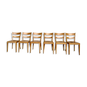 Serie de 6 chaises bistrot vintage