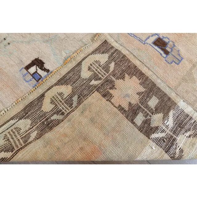 1970s Vintage Turkish Handmade Wool Orange Oversized Area Rug 175x330