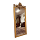 Antique English golden barock mirror mirror with large ornament